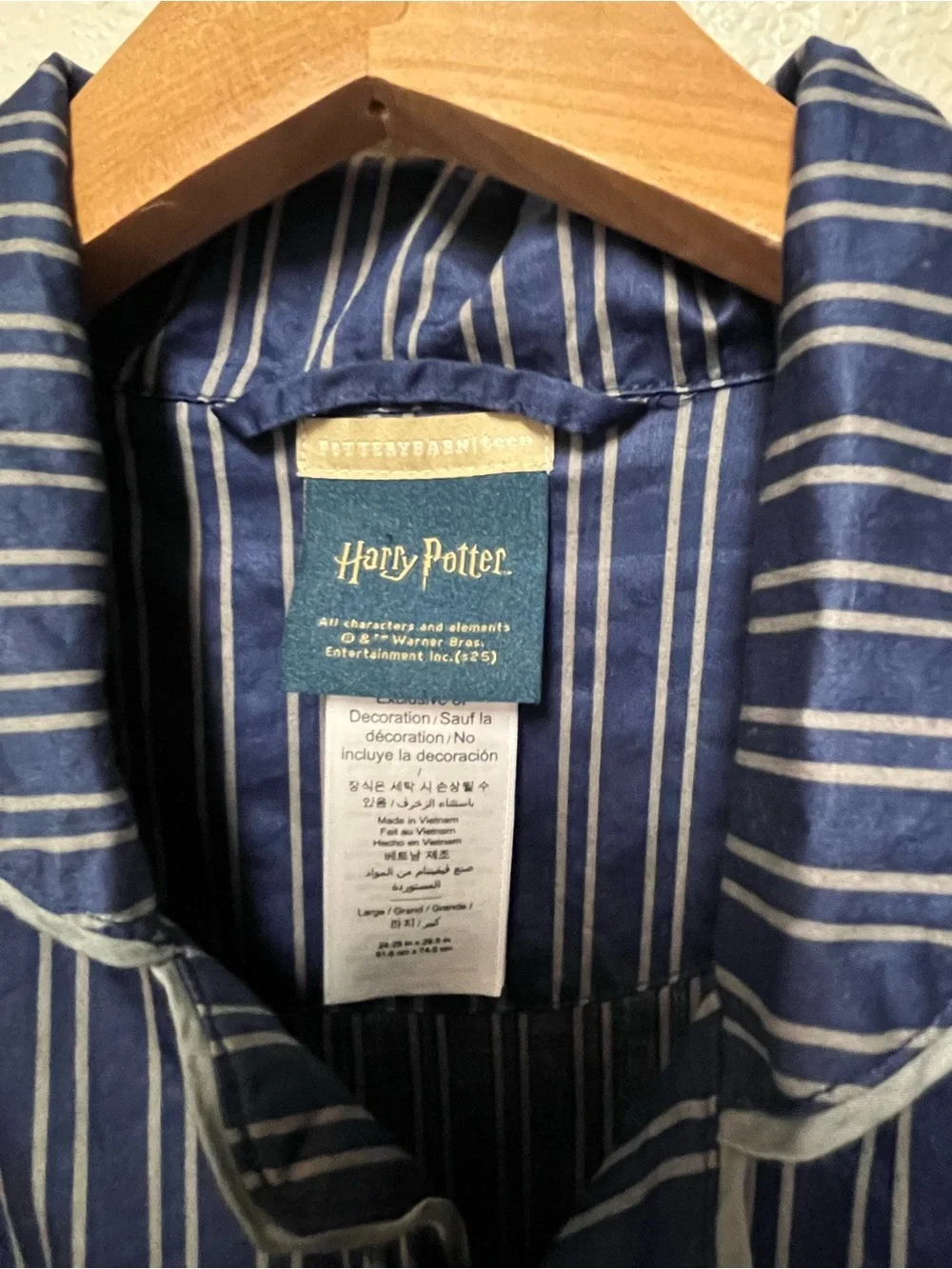 Pottery Barn Teen Harry Potter Ravenclaw House Pajama Set - L Large Sateen